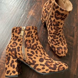 cheetah print booties